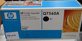1 x HP Q7560A Original Black Toner Cartridge - For HP Laserjet 3000 Printers - Genuine Boxed