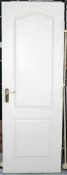 1 x Solid Wood Interior Fire Door - In Good Condition, Complete With Brass Handles and Hinges