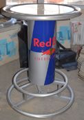 1 x Genuine RED BULL Round BAR TABLE - Rare Table From Red Bull, Perfect For Pubs, Bars or Garden