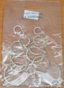 Approx 500 x Packs Of Assorted Silver Coloured Ear Rings  - Costume Jewellery - New, Bached And