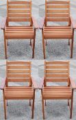 4 x Macau Armchairs - Made From Treated Meranti Hardwood - Rot and Moisture Resistant - Dimensions