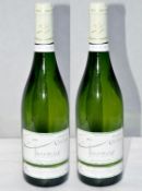 2 x Touraine Sauv Blanc Dom Chazelles By Alain Marcadet White Loire France – 2012 – Size 75cl Bottle
