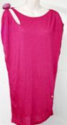 1 x 'Nina Ricci' Designer Soft Swimsuit – SW03 / R14 – Fleuricci - Dark Pink with Flower Motif – UK:
