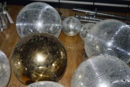 14 x Various Glitter Disco Balls - Large and Small Sizes - Various Conditions as Shown in the