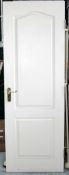 1 x Solid Wood Interior Fire Door - In Good Condition, Complete With Brass Handles and Hinges