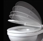 10 x Universal White Toilet Seats - Brand New Boxed Stock - CL034 - Ideal For Resale - Vogue