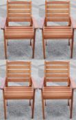 4 x Macau Armchairs - Made From Treated Meranti Hardwood - Rot and Moisture Resistant - Dimensions