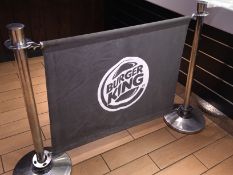 1 x Advertisement Barrier - Queue Control - Chrome Finish - Length 108 x Height 130cm - CL200 -