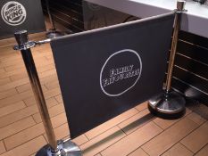 1 x Advertisement Barrier - Queue Control - Chrome Finish - Length 108 x Height 130cm - CL200 -