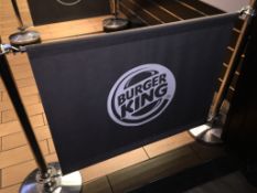 1 x Advertisement Barrier - Queue Control - Chrome Finish - Length 108 x Height 130cm - CL200 -