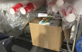 1 x Stainless Steel 2 Tier Wire Storage Rack With Contents Including Dinosour Childrens Food Boxes