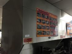 1 x Gaylord Stainless Steel Commercial Extractor Hood - Dimensions H257 x W153cm x D109 cm - Ref 263