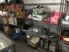 1 x Large 4 Tier Commercial Kitchen Storage Rack - Contents NOT Included - 179cm x 49.5cm x height