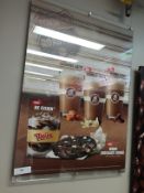 1 x Large Perspex Advertisement Picture Frame - H107 x W76 cms - Ref 189 - CL200 - Location: