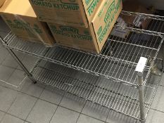 1 x Commercial Catering Wire Storage Shelf - Two Tier - H62 x W100 x D40cm - Ketchup Not