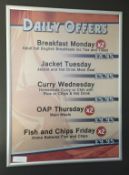 1 x Advertisement Frame - Silver Frame With Perspex Front - H135 x W83 cms - Ref 124 - CL200 -