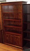 1 x Willis & Gambia Solid Dark Wood Bookcase - Ex Display Stock – Dimensions: W93 x D43 x H190cm -
