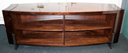 1 x Mark Webster 'RIMINI' High Gloss Walnut Open Server - Ex Display Stock – Dimensions: W210 x