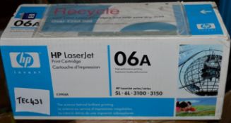 1 x - HP 06A C3906A Toner Cartridge - Genuine Boxed Sealed Stock - For 5L 6L 3100 3150 Printers -