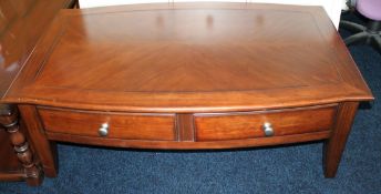 1 x Mark Webster 'Townsend' Dark Wood Consule, 2-Drawer With Shelf - Ex Display Stock –