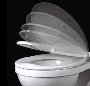 10 x Universal White Toilet Seats - Brand New Boxed Stock - CL034 - Ideal For Resale - Vogue