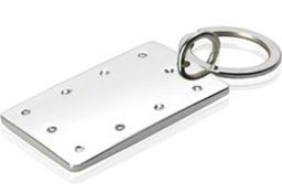 40 x Silver Plated Rectangular Key Rings By ICE London - MADE WITH 