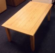 1 x Bentley 'Burr' Oak Coffee Table - Ex Display Stock – Dimensions: W120 x D64 x H45cm - Ref: