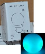 100 x Bayonet Cap LED Multicoloured LIGHT BULBS - G45 AC24V 1.5W B22 - Slow Red Green Blue - Brand