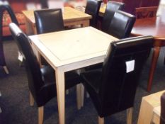 1 x Bentley Longsdale Square Table + 4 x Faux Leather Chairs - Ex Display Stock – Table