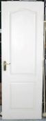 1 x Solid Wood Interior Fire Door - In Good Condition, Complete With Brass Handles and Hinges