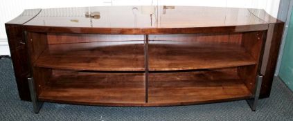 1 x Mark Webster 'RIMINI' High Gloss Walnut Open Server - Ex Display Stock – Dimensions: W210 x