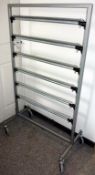 1 x Ergo Model 50 Mobile Chrome Coat Hanger Floor Rack - Retail Coat Hanger Storage Rack - With