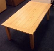 1 x Bentley 'Burr' Oak Coffee Table - Ex Display Stock – Dimensions: W120 x D64 x H45cm - Ref: