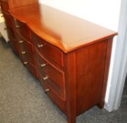 1 x Mark Webster 'Townsend' Dark Wood 8-Drawer Chest - Ex Display Stock – Dimensions: W142 x D51 x