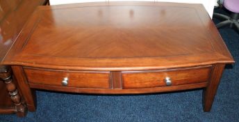 1 x Mark Webster 'Townsend' Dark Wood Consule, 2-Drawer With Shelf - Ex Display Stock –