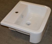 4 x Vogue Bathrooms OPTIONS Single Tap Hole SEMI RECESSED SINK BASINS - 450mm Width - Brand New