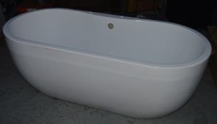 1 x San Marlo Designer Freestanding Bath - 1680mm - ONLY £10 - Pre Drilled - With Feet - Small Split