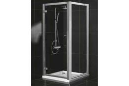 1 x Vogue AQUA LATUS 700mm Infold Door Shower Enclosure - Includes Infold Shower Door and Side Panel