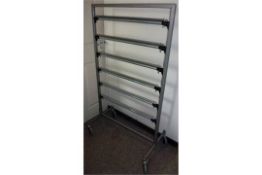 1 x Ergo Model 50 Mobile Chrome Coat Hanger Floor Rack - Retail Coat Hanger Storage Rack - With