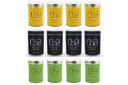 Resale Pallet - 360 x Tins of CHA Organic Tea - PURE BLACK, GOLDEN MANGE AND PURE GREEN - 100%