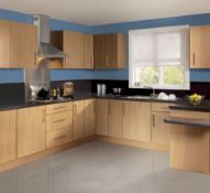 27 x Natural Oak Slab Door and Drawer Packs - Various Sizes Included - CL160 - New Boxed Stock - Ref