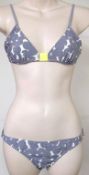 1 x 'Nina Ricci' Designer Grey & White Polka Dot Bikini with Briefs – SW08 / R11 - Stunning - New