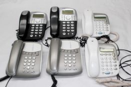 6 x Assorted Office Telephones - Including BT and Doro - Pre-owned In Working Order - Taken From