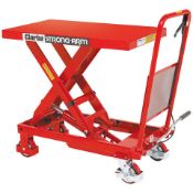 1 x Clarke HTL500 500kg Hydraulic Lifting Table Trolly - CL300 - Ref S410 - Location: Swindon,