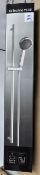 1 x Bathstore XL Techno 95 Shower Rail Kit - Modern Shower Rail Kit With Head - Chrome Finish With