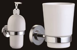1 x Vogue Series 6 Three Piece Bathroom Accessory Set - Includes Soap Dispenser, Tumbler and Robe