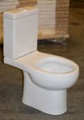 1 x Comfort Close Coupled Toilet Pan (S-TRAP) With Cistern and Cistern Fittings - Toilet Seat Not