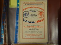 An FA programme for Scotland v Wales at Ninian Park, October 1948