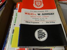 36 Wales football programmes from 1905s to 1980s