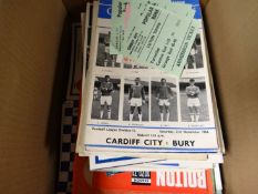 208 Cardiff City football programmes, home and away ranging from 1940s to 1980s
PLEASE NOTE THE